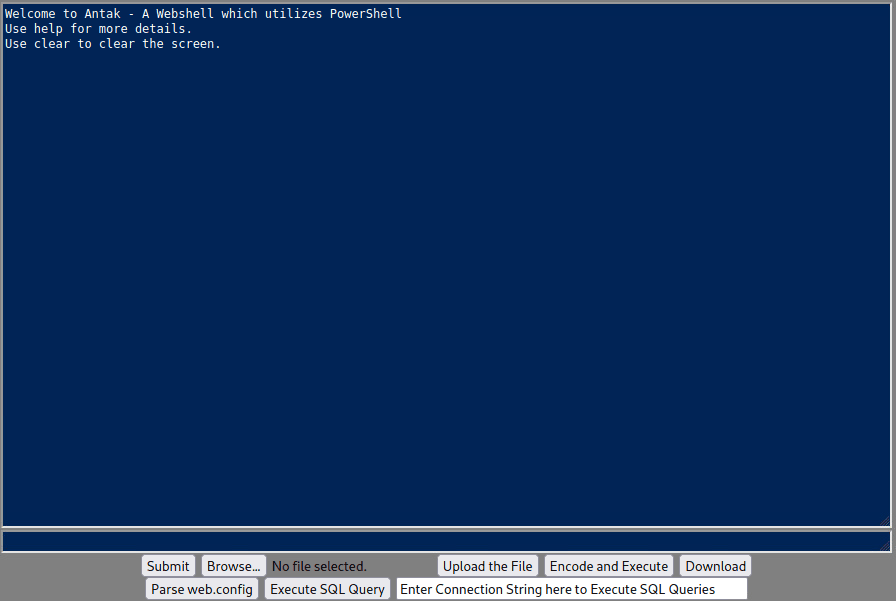 Antak Webshell Interface